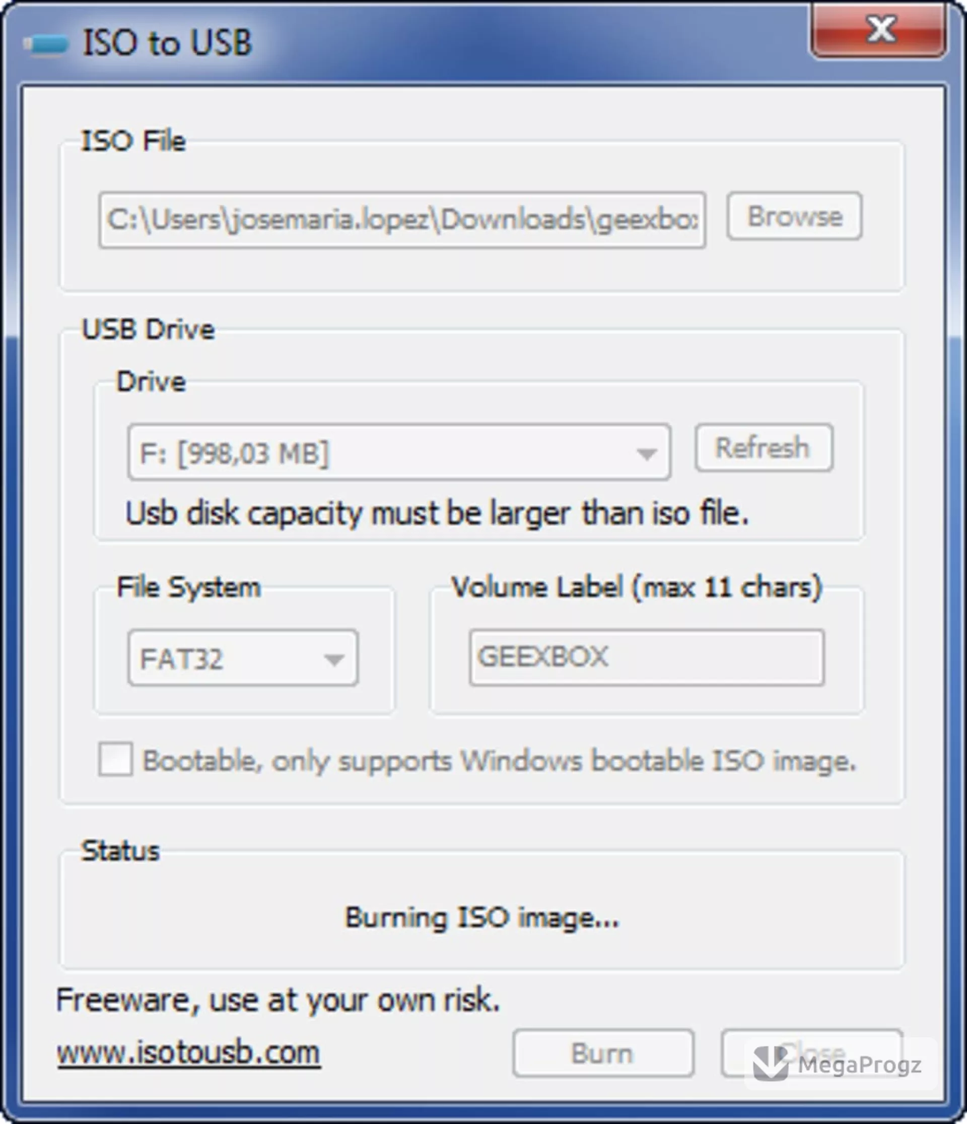 ISO to USB