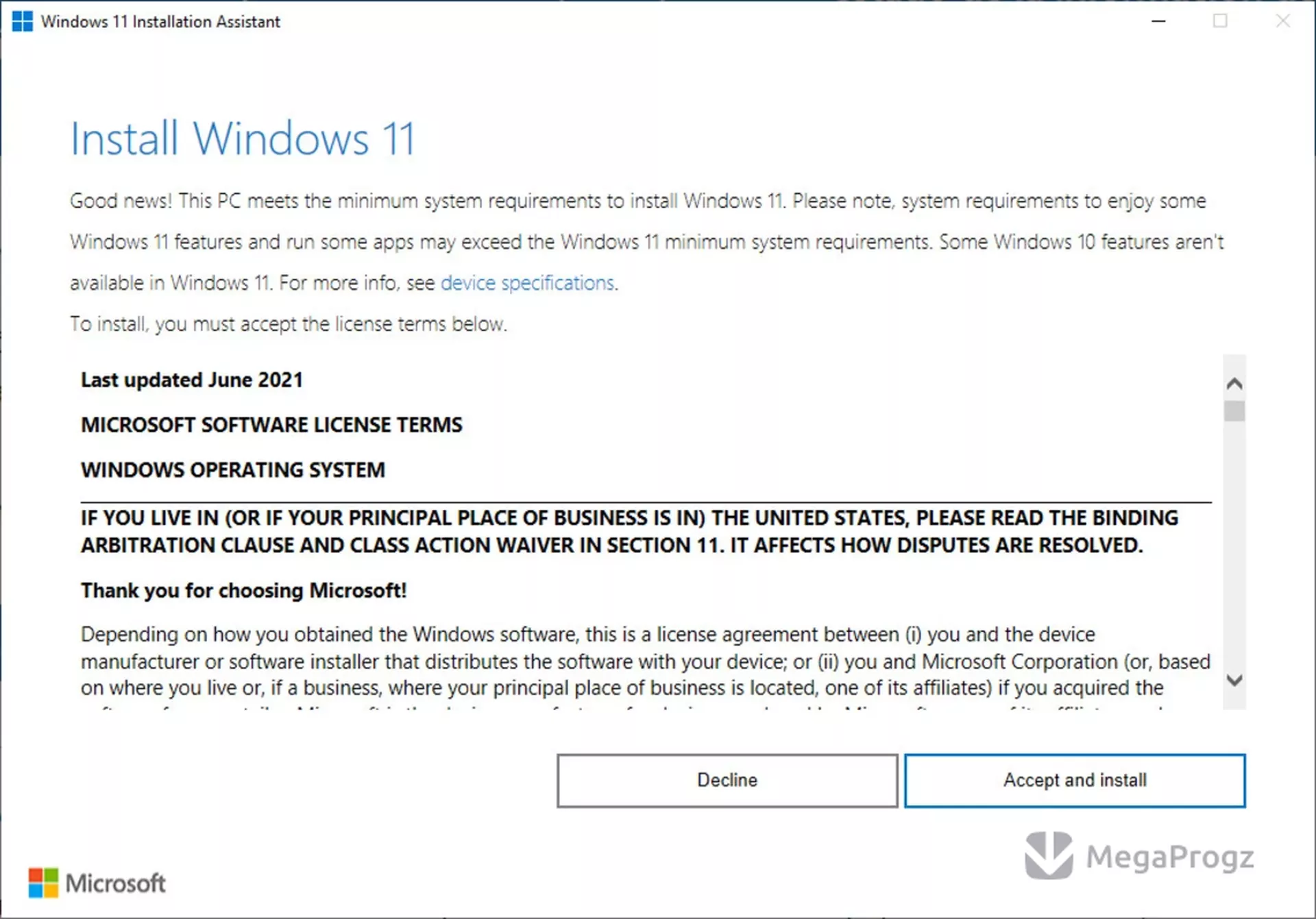 Windows 11 Installation Assistant