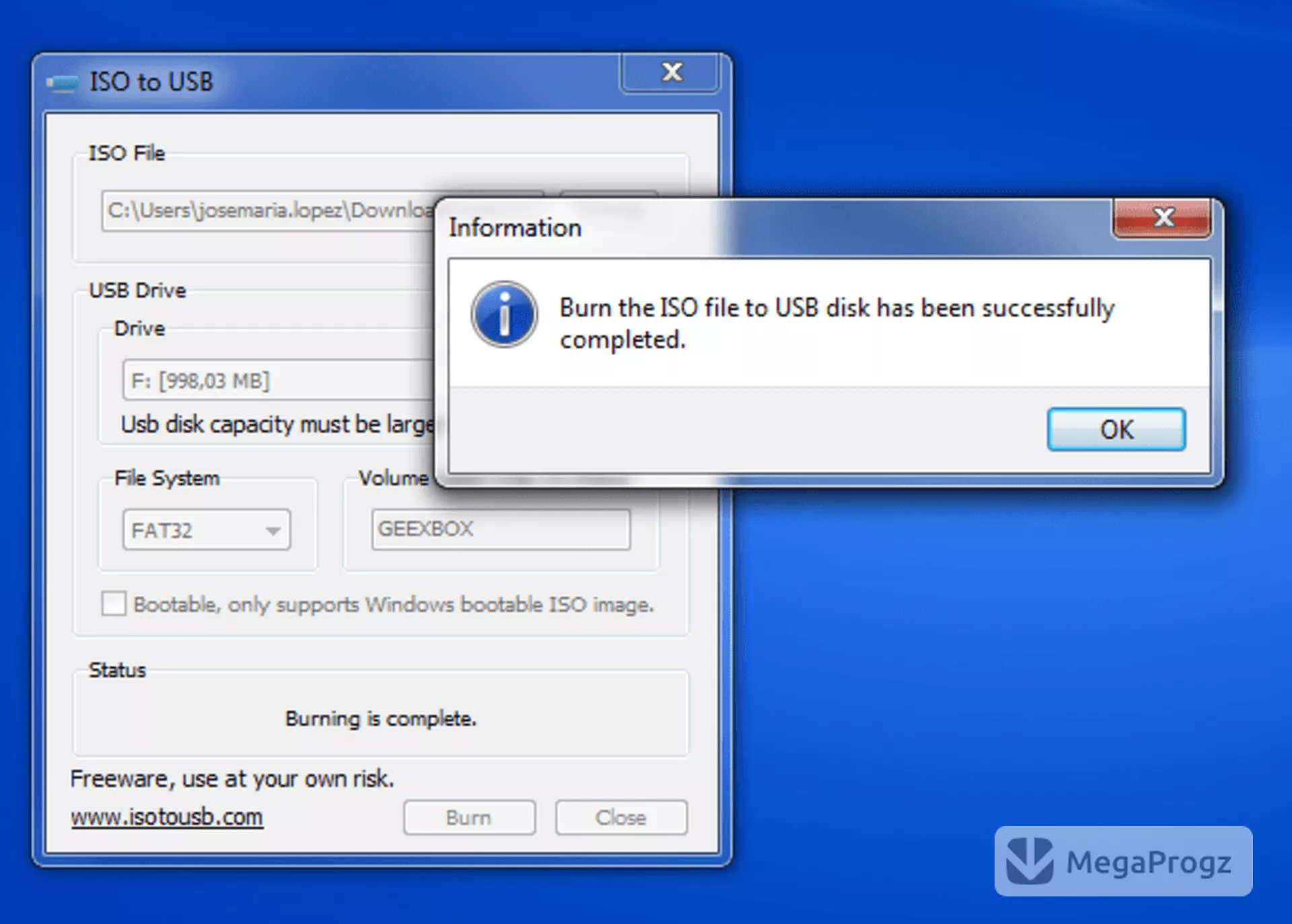 ISO to USB