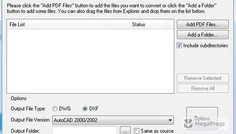 Any PDF to DWG Converter