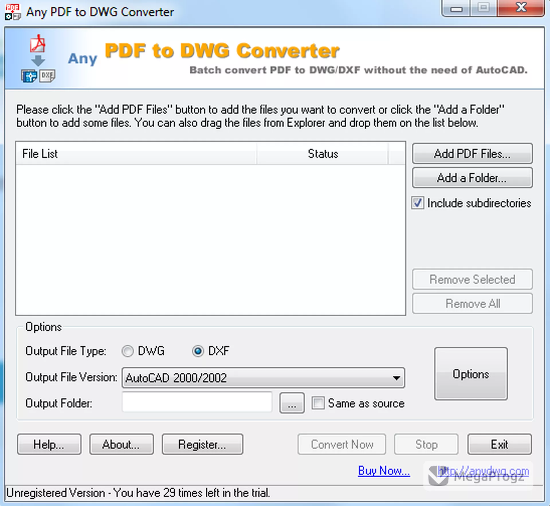 Any PDF to DWG Converter