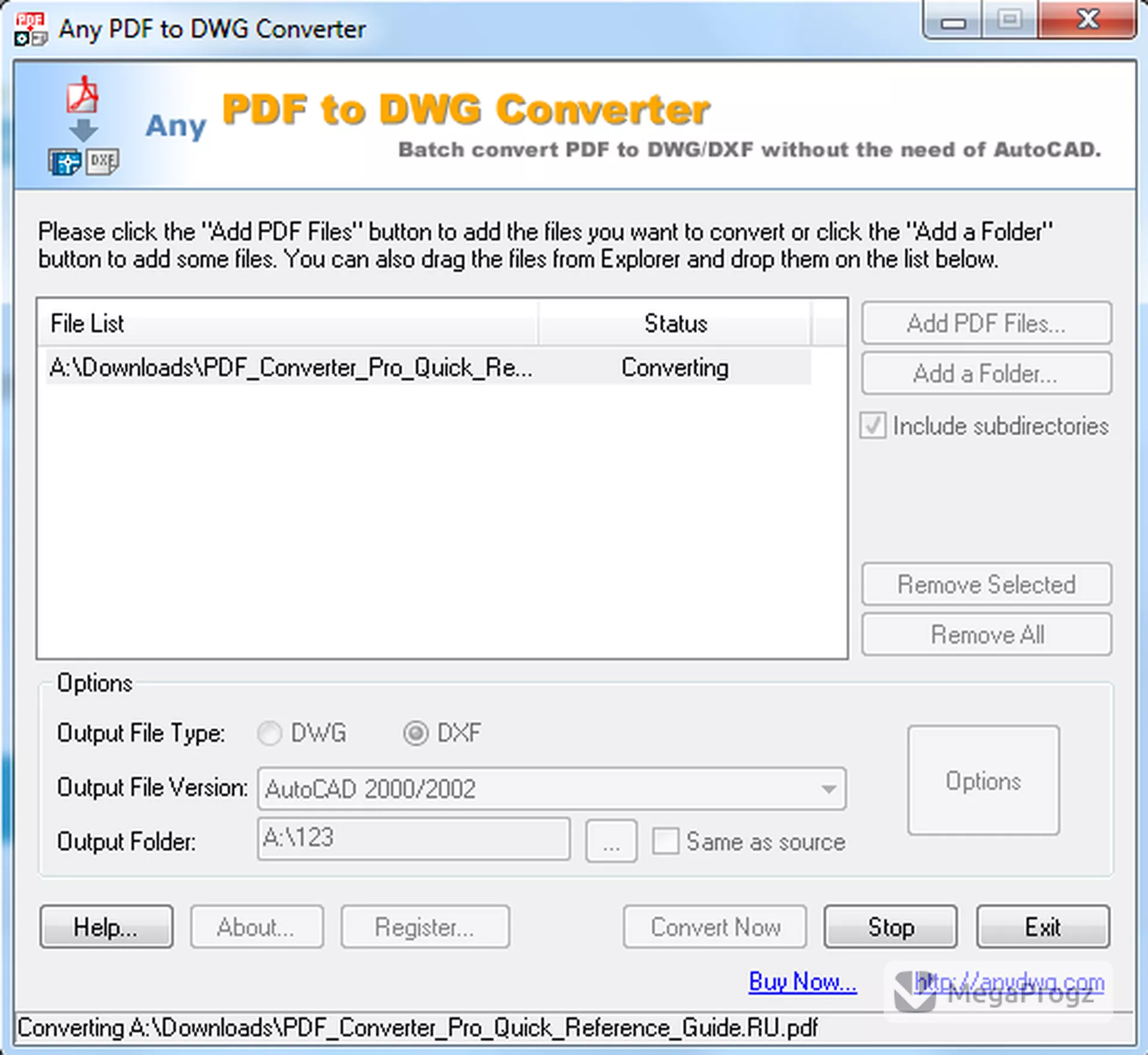 Any PDF to DWG Converter