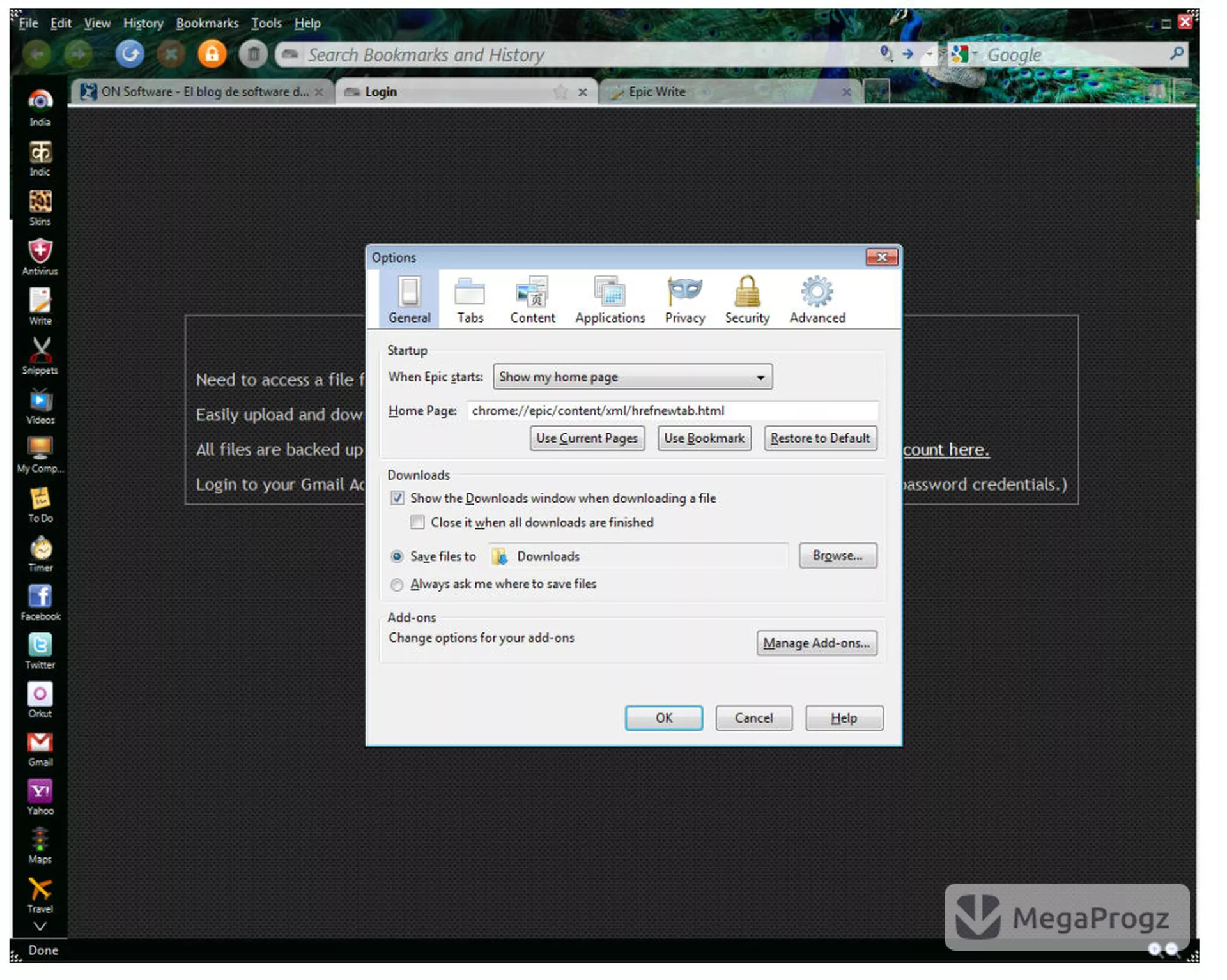 Epic Browser