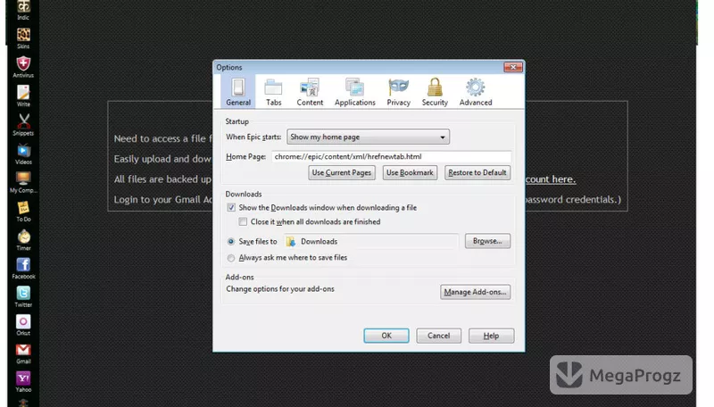 Epic Browser